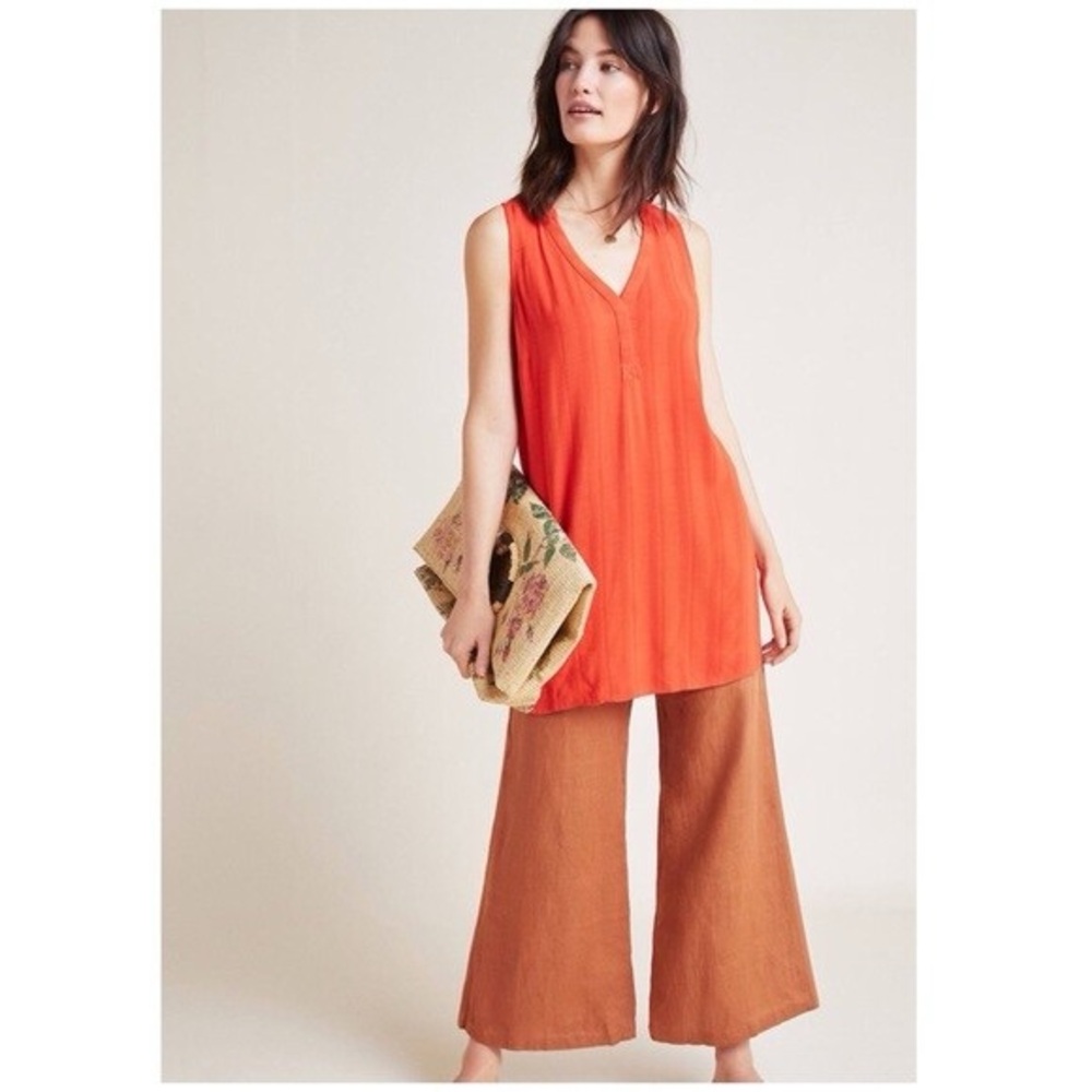 Anthropologie. Maeve Colonsay Tunic. Red/Orange. Size Small.